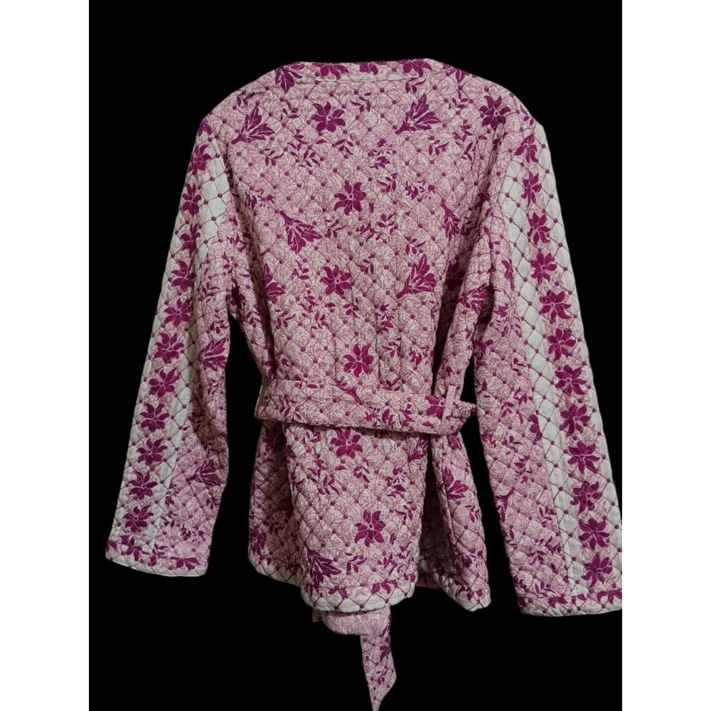 River Island Quilted Floral Jacket with pockets, Tie Waist & Matching Shorts - Picture 8 of 15